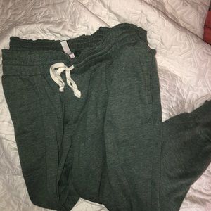Green joggers
